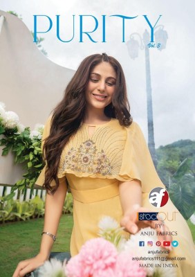 AF by purity vol 3 designer heavy fox georgette kurti with pant catalog  