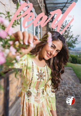Anju fabric by Pearl vol 2 pure muslin pure hand work western wear catalogue at affordable rate western wear catalogs