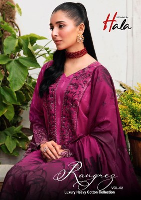 Hala by Rangrez vol 2 pure cotton fancy karachi suit catalogue at affordable rate Karachi suits catalogs