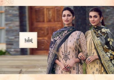 Ishaal embroidered vol  7 pure lawn cotton unstitched dress material catalogue at affordable rate dress material catalogs