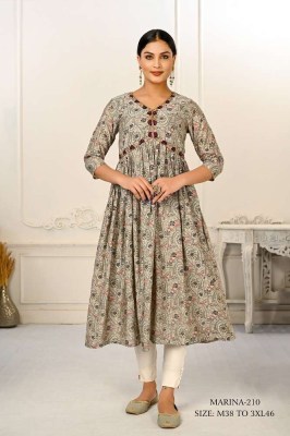 Jivora Marina Design no 210 Premium Cotton Designer collection Size set Kurti wholesaler  gowns