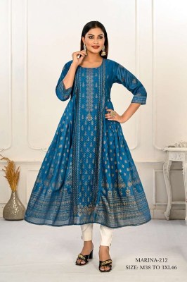 Jivora Marina Design no 212 Premium Cotton Designer collection Size set Kurti supplier in India  gowns