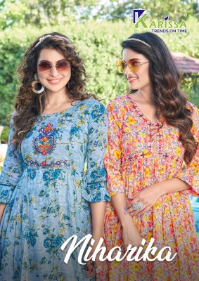 Karissa Niharika mal cotton printed readymade kurti catalogue at affordable rate gown catalogs