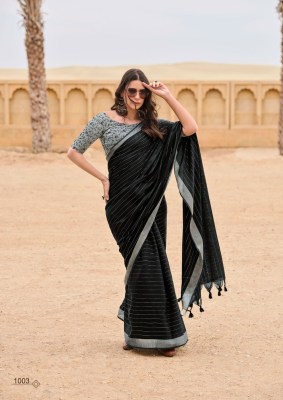 Kashvi creation by Abhilasha vol 3 Linen silk saree with embroidered blouse catalogue at affordable rate sarees catalogs