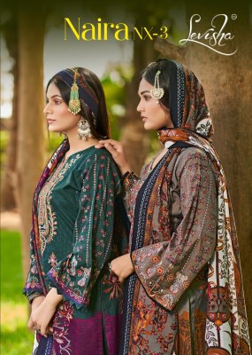 Levisha by Naira nx vol 3 cambric cotton embroidered pakistani suit catalogue at affordable rate pakistani suit catalogs
