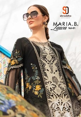 Maria B lawn vol 1 by Sharaddha designer designer Pakistani suit catalogue at affordable rate  pakistani suit catalogs