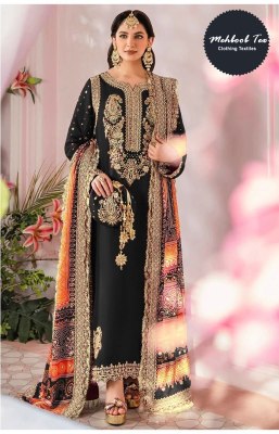 Mehbbob tex by D NO 1333 fancy georgette embroidered pakistani suit catalogue at affordable rate pakistani suit catalogs
