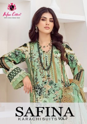 Nafisha cotton by Safina karachi suit vol 7 unstitched karachi suit catalogue at low rate Karachi suits catalogs