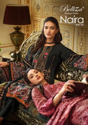 Naira vol 55 by belliza pure cotton digital printed unstitched dress material catalogue at low rate  