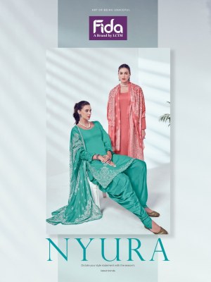 Nyura by Fida fancy embroidered unstitched salwar suit catalogue at affordable rate 