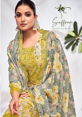 Radha Trendz by Saffron unstitched pure cotton digital printed suit catalogue 