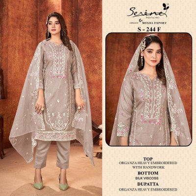 Serine by D No S 244 AB present heavy embroidered readymade suit catalogue at low rate  mens kurta