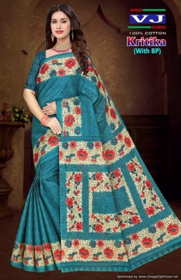 Shree VJ by Kritika Vol 1 heavy cotton printed fancy saree catalogue at affordable rate sarees catalogs