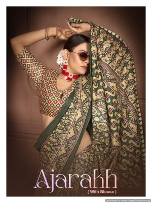 Smc by Ajarakh present pure mal cotton block printed saree catlogue at low rate sarees catalogs