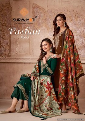 Suryajyoti by Pashan vol 3 exclusive embroidered unstitched dress material catalogue at amaviexpo dress material catalogs