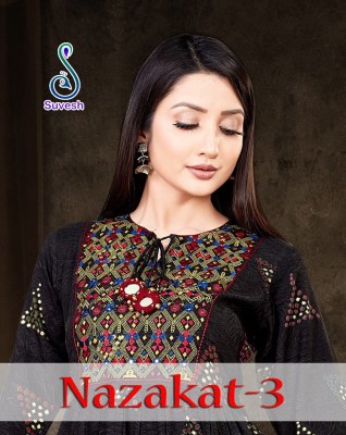 Suvesh presents by nazakat vol 3 Colourful Embroidery with handwork touch classy embro gown catalogue at wholesale price  