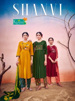kushal by shanvi fancy reyon printed embroidered  readymade suit catalogue  readymade suit catalogs