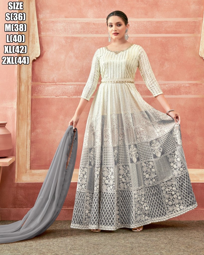 VE Anandi Faux Georgette Wholesale Readymade Gown Suit