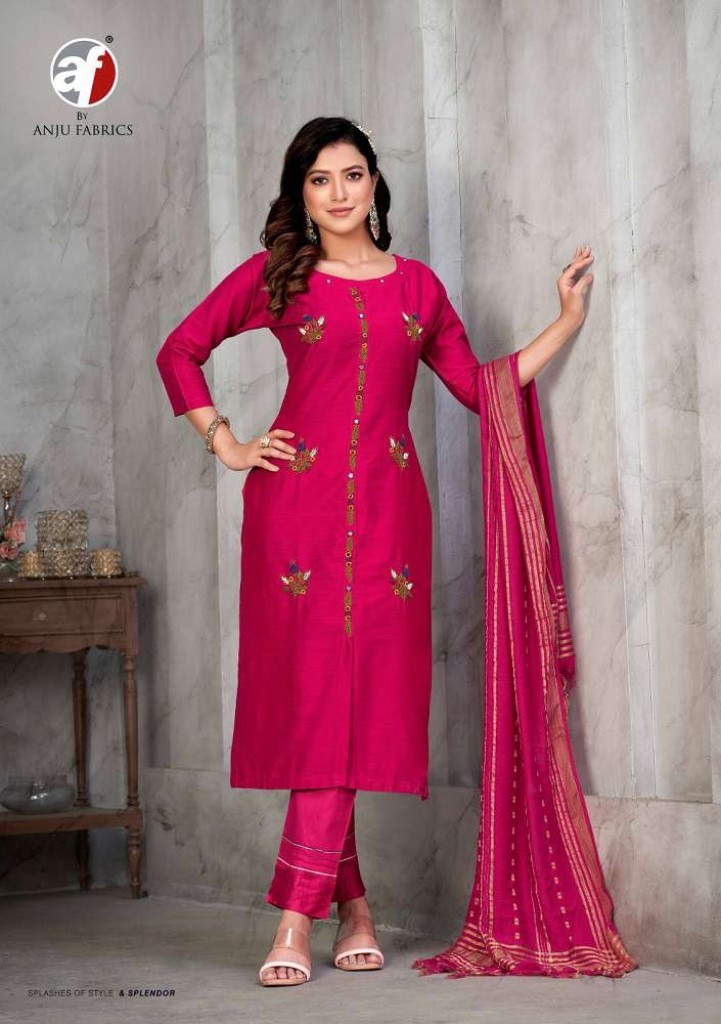 Anti Wrinkle Green Plain Chanderi Silk Kurti Pant Set For Ladies With  Mulmul Fabric Dupatta, 3/4th Sleeves at Best Price in Jaipur | Grand  Lifestyle