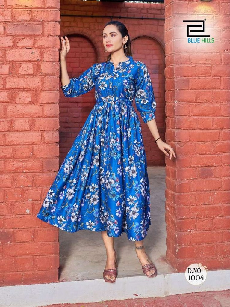 Women's Frock style kurti with side ties - KT676