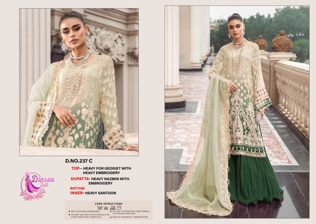 Dress Material | Heavy Embroidery Elegant Suit Material | Freeup