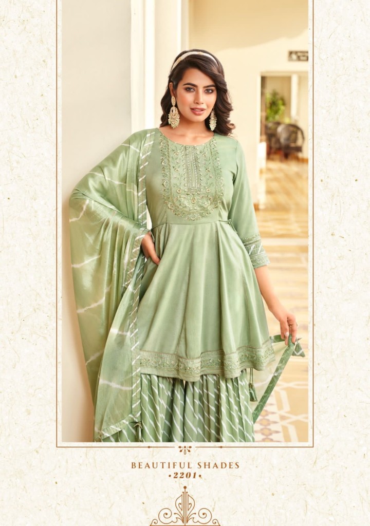 Buy EBA Fancy Bridal Sharara Suits Collection - Green & Sage - Orango