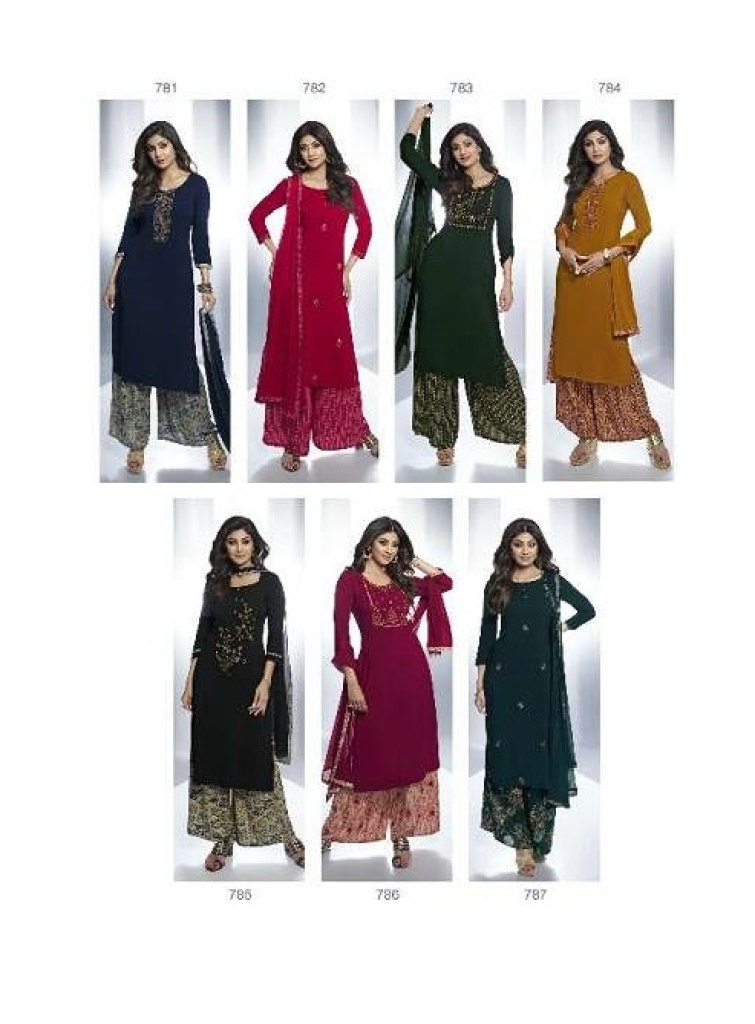 Green Kurti Palazzo Set At Wholesale Rate at Rs.1650/Piece in surat offer  by Vinayak Enterprise