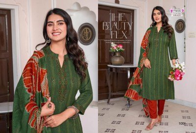 Mystic 9 Swati Vol 1 Reyon With Chanderi Salwar Suit Catalogue Pcs Wholesale Rate  readymade suit catalogs