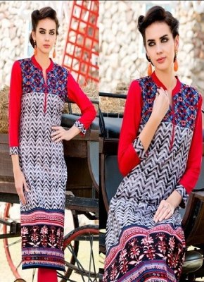 100 miles wings New style beautiful embroidered and printed cotton kurtis collection with low rate kurtis catalogs