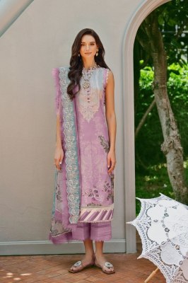 1019 AB by Ezra pure cotton embroidered unstitched salwar suit catalogue Amavi