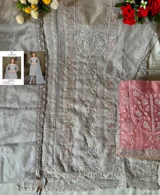1023 ABCD by Florent Heavy Dull organza embroidered unstitched suit set with low price salwar kameez catalogs