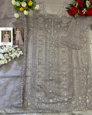 1023 ABCD by Florent Heavy Dull organza embroidered unstitched suit set with low price salwar kameez catalogs