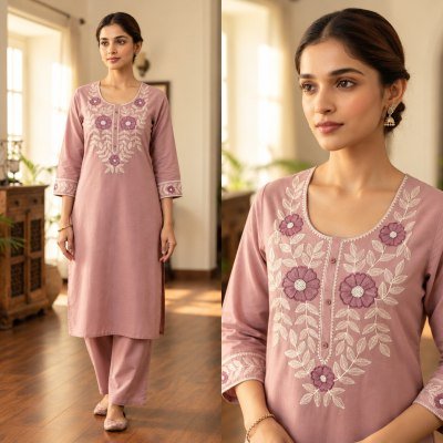 2 PCS CO-ORD SET Kurti Pant with Pocket Size wise Combo Set