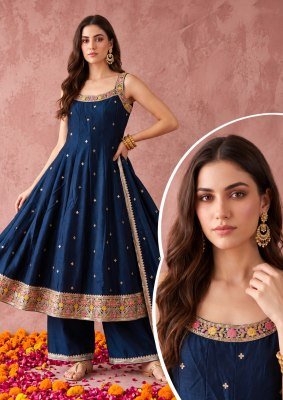 3-Piece Vichitra Silk Frock Suit Collection Combo Set Size wise Combo Set