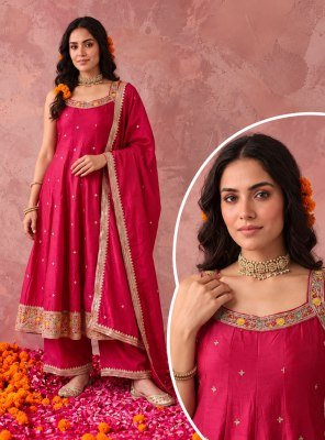 3-Piece Vichitra Silk Frock Suit Collection Combo Set Size wise Combo Set