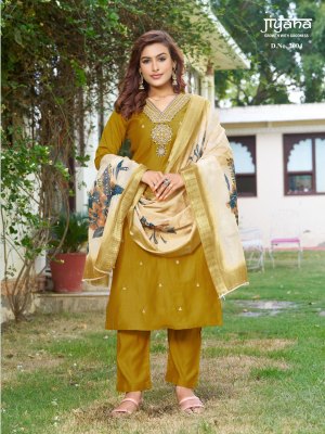 5 Star by Jiyana digital chanderi embroidered readymade suit catalogue at affordable rate readymade suit catalogs
