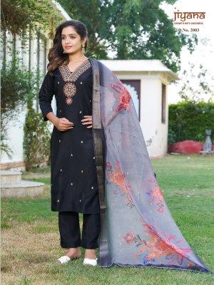 5 Star by Jiyana digital chanderi embroidered readymade suit catalogue at affordable rate readymade suit catalogs