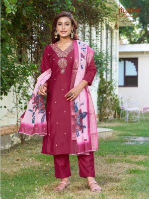 5 Star by Jiyana digital chanderi embroidered readymade suit catalogue at affordable rate readymade suit catalogs