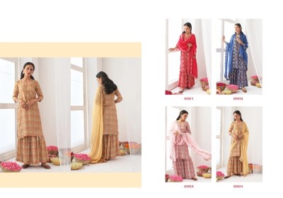 A 6  presented Traditional elegance Festive Kurta bottom and dupatta catalogue fancy sharara suit Catalogs