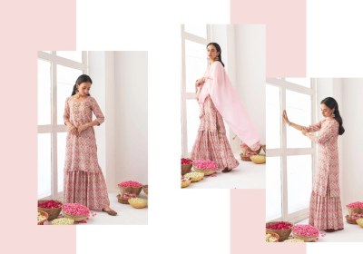 A 6  presented Traditional elegance Festive Kurta bottom and dupatta catalogue fancy sharara suit Catalogs