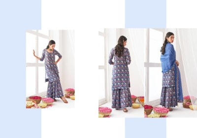 A 6  presented Traditional elegance Festive Kurta bottom and dupatta catalogue fancy sharara suit Catalogs