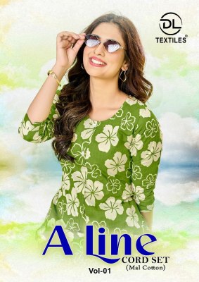 A Line vol 1 by DL HEavy Mal Cotton Printed A Line Kurti and Bottom catalogue with low rate wholesale catalogs
