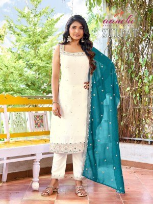 AANCHI ZULFAT 3-Piece Spaghetti Vichitra Silk Collection kurti pant with dupatta Catalogs