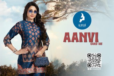 Kaya kurti Aanvi 2 Piece Co ord Set Vertical Digital Print Super Quality Fabrics Rich Combinations Wholesale kurtis catalogs