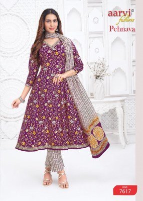 AARVI PEHNAVA Vol-2 Heavy Cambric Cotton Printed Anarkali Pant Dupatta fancy Anarkali suit catalogs