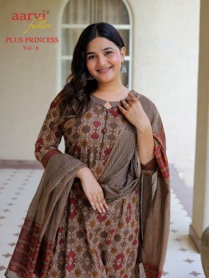AARVI PLUS PRINCESS Vol-6 3-Piece Pure Cotton Printed Kurti Pant Dupatta Set 
