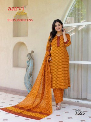 AARVI PLUS PRINCESS Vol-6 3-Piece Pure Cotton Printed Kurti Pant Dupatta Set kurti pant with dupatta Catalogs