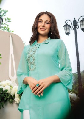 AF by purity vol 3 designer heavy fox georgette kurti with pant catalog  kurtis catalogs