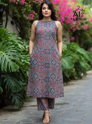 AI Fashion Summer Special Flex Cotton Long Flared Co-Ord Set co ord set catalogs