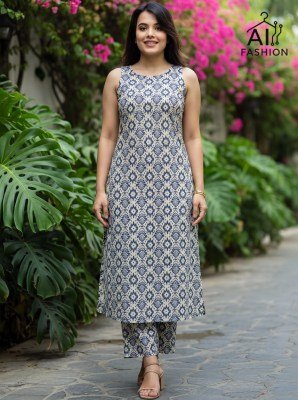 AI Fashion Summer Special Flex Cotton Long Flared Co-Ord Set co ord set catalogs